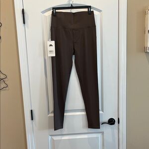 Just Love Brown Leggings Tummy Control Booty Push Up NEW Size XL